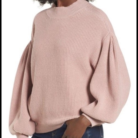 Leith Pink Balloon Sleeve Sweater size XS - Picture 3 of 3